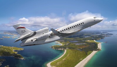 O Falcon 8X melhora sua cabine