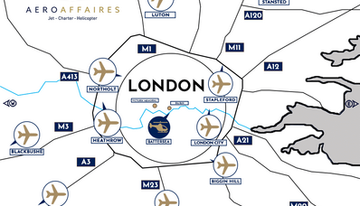 Onde pousar um jato particular em Londres