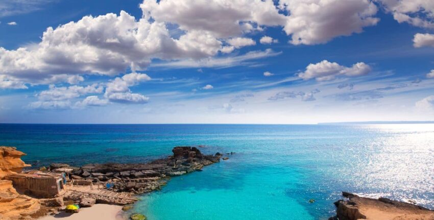 Formentera,Es,Calo,Des,Mort,Beach,Turquoise,Mediterranean,At,Mitjorn