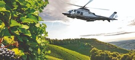 Passeio de helicóptero pelos grandes vinhedos da Itália