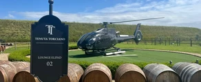 Passeio de helicóptero pelos grandes vinhedos da Itália