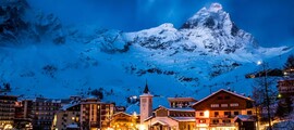 Milão - Courmayeur: traslado de helicóptero