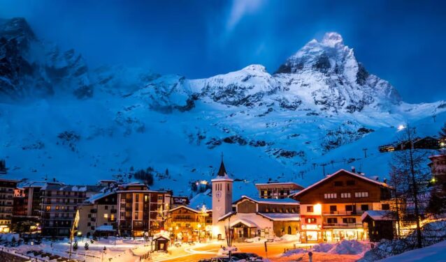Milão - Cervinia: traslado de helicóptero