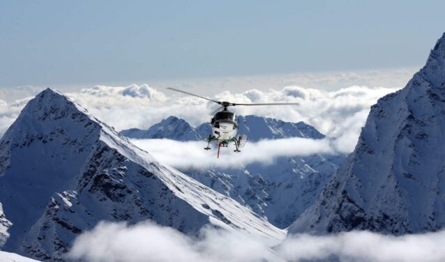 Milão - Courmayeur: traslado de helicóptero